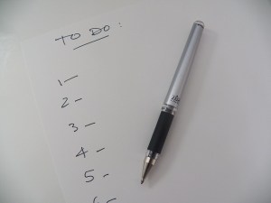 Pen and blank To Do list