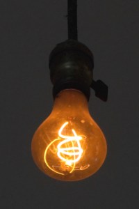 A single lightbulb
