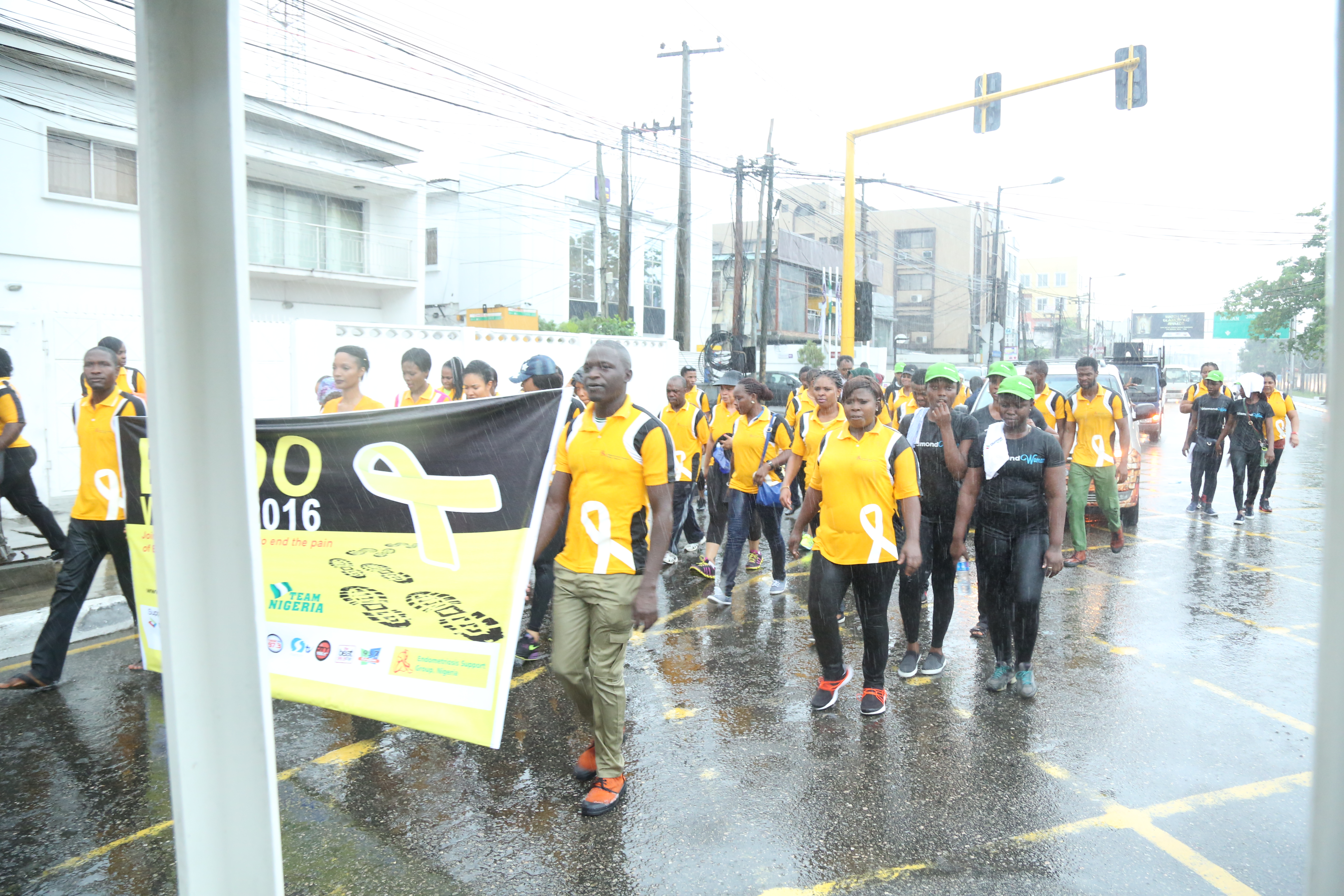 People walking in Nigeria's 2015 Endo Walk