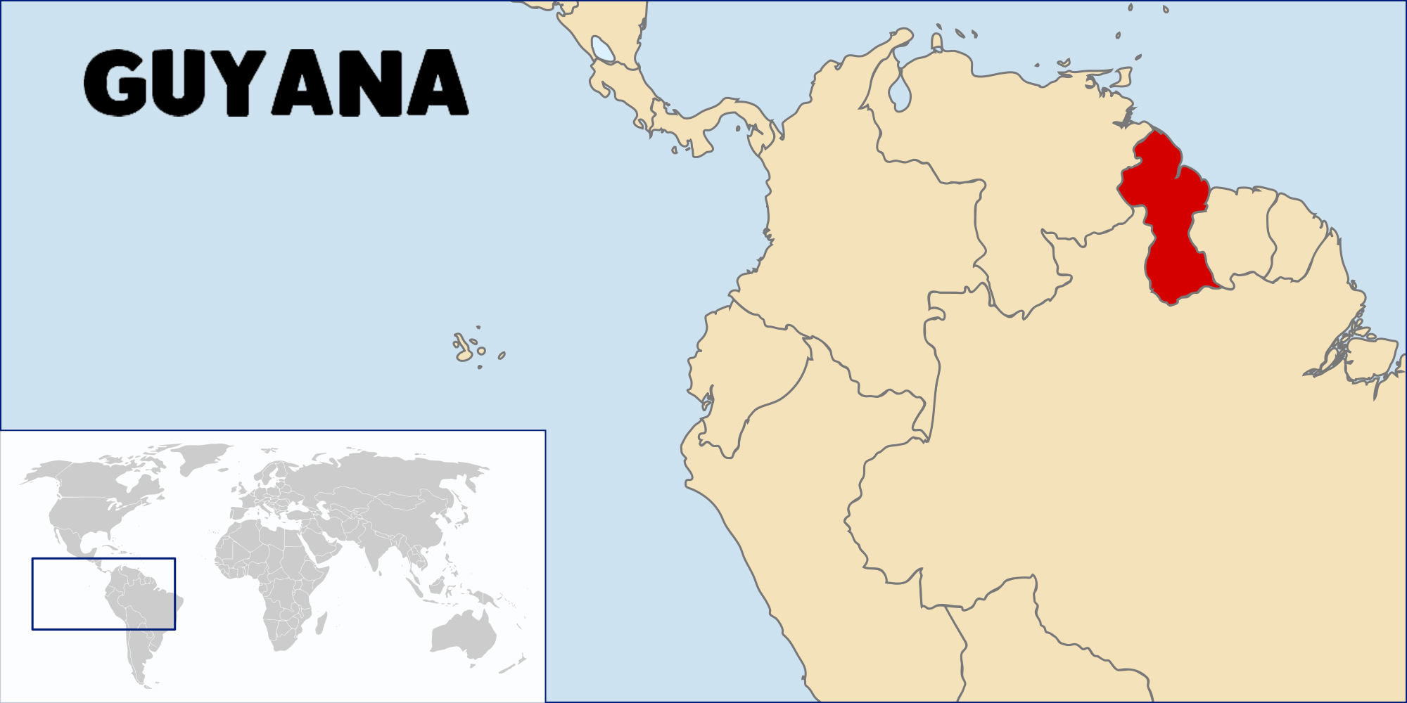 map of guyana