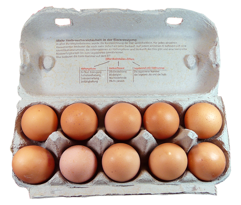 Carton of one dozen eggs