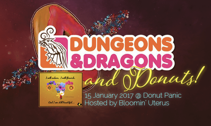 Dungeons & Dragons & Donuts logo from 1-15-17 game