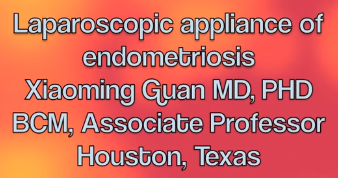 Text that reads "Laparoscopic appliance of endometriosis"