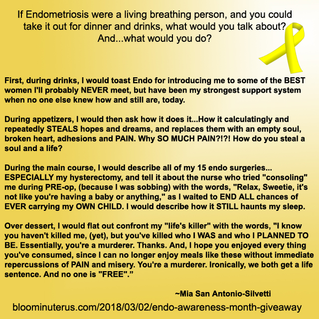 I would ask the kitchen and wait staff to prep my dinner guest by tying it to a spit. Then, as wordlessly as it does, as slowly as it does, and with as much excruciating pain as it inflicts on me and my Sisters, I would proceed to eat it alive.