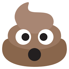 Surprised poop emoji