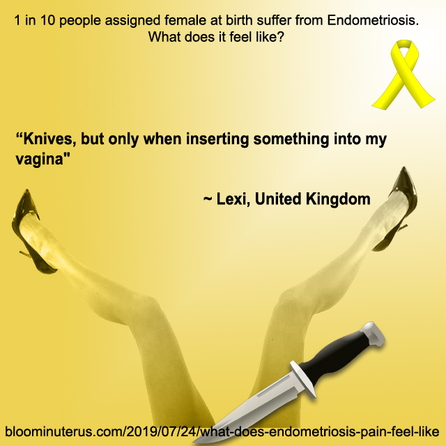 Knives, but only when inserting something into my vagina